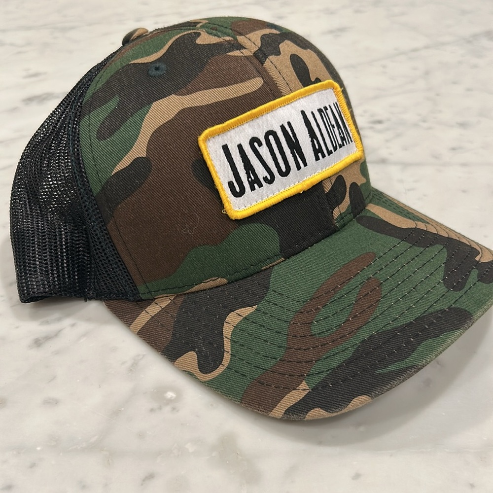 Jason Aldean Camo Trucker, Nice pre owned condition!